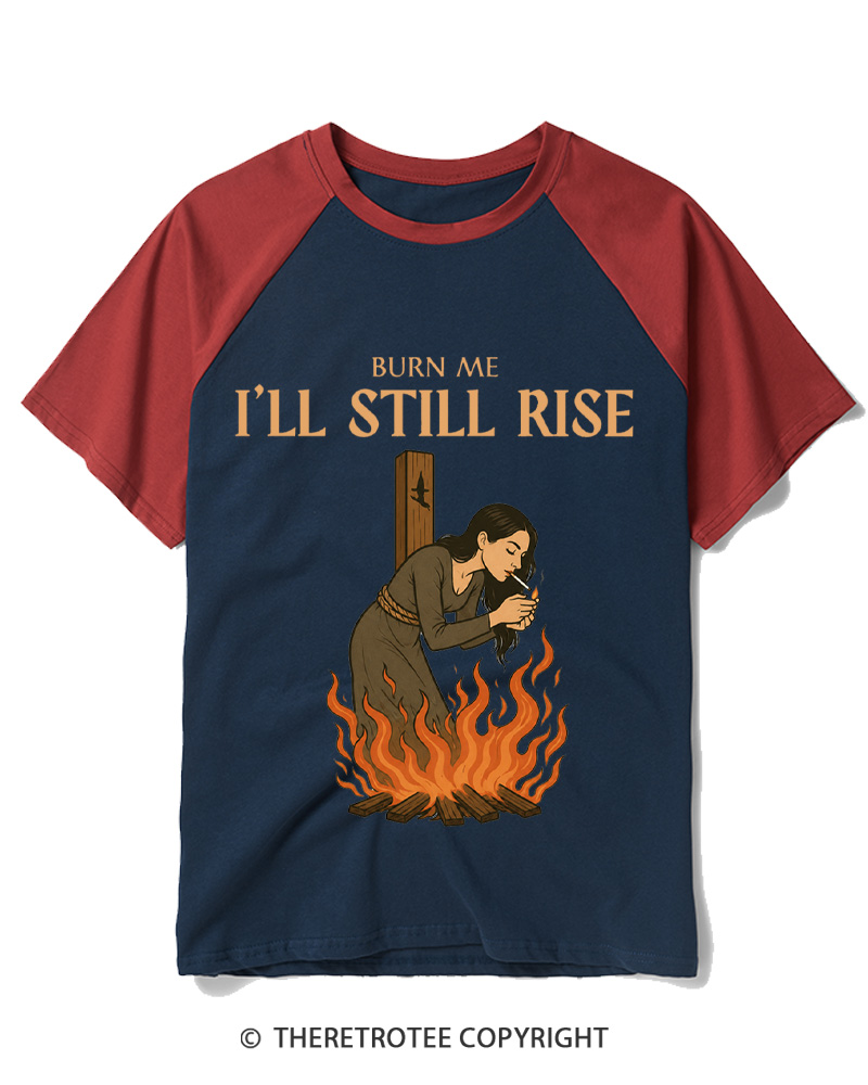 TheRetroTee I’ll Still Rise 1970s Raglan Baseball T-Shirt