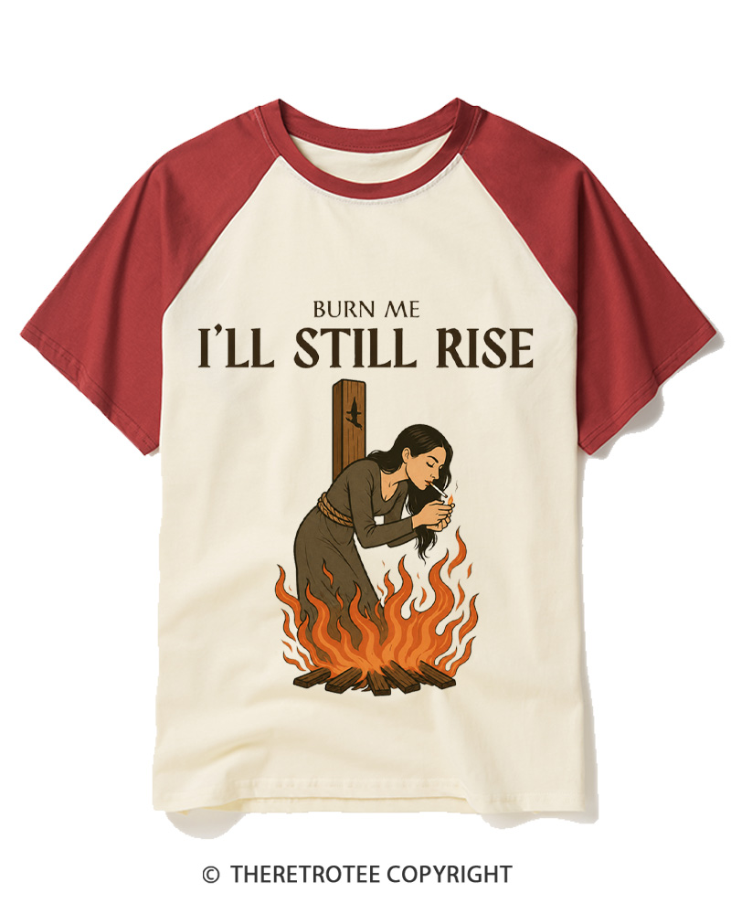 TheRetroTee I’ll Still Rise 1970s Raglan Baseball T-Shirt