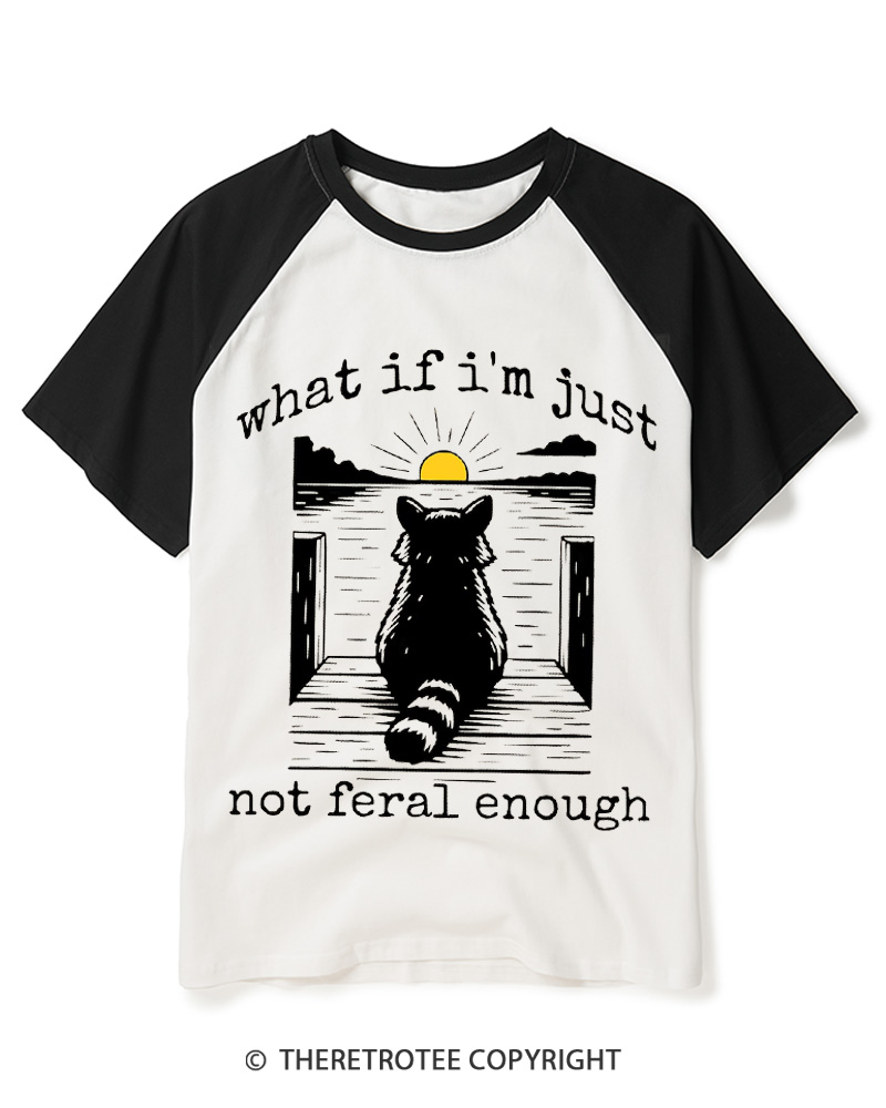 TheRetroTee What If I'm Not Enough Raccoon Meme Raglan Baseball T-Shirt