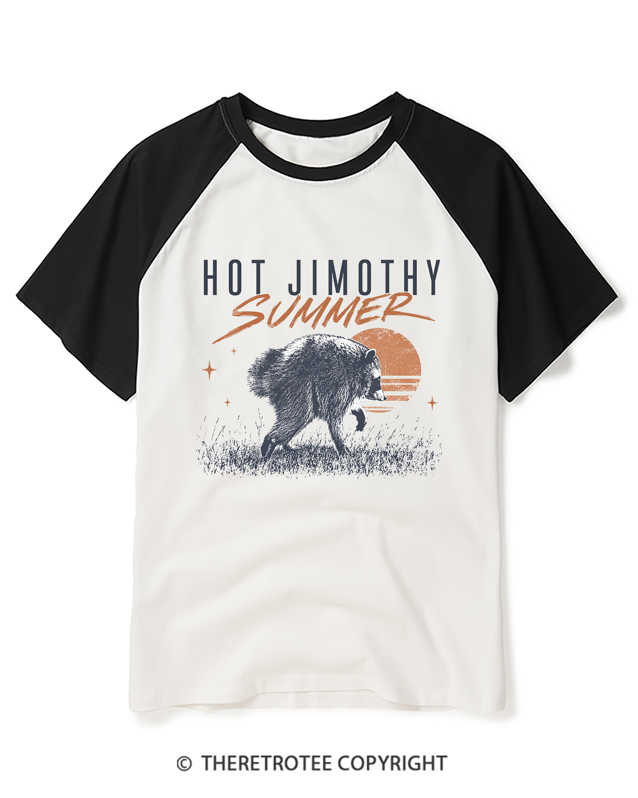 TheRetroTee Jimothy Raccoon Raglan Baseball T-Shirt