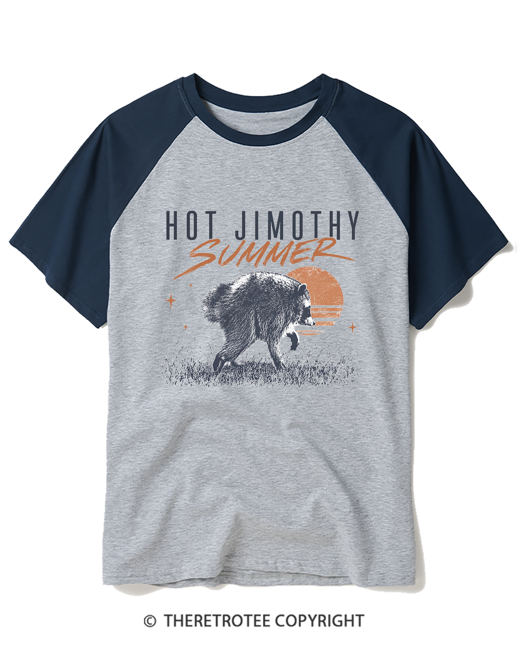 TheRetroTee Jimothy Raccoon Raglan Baseball T-Shirt