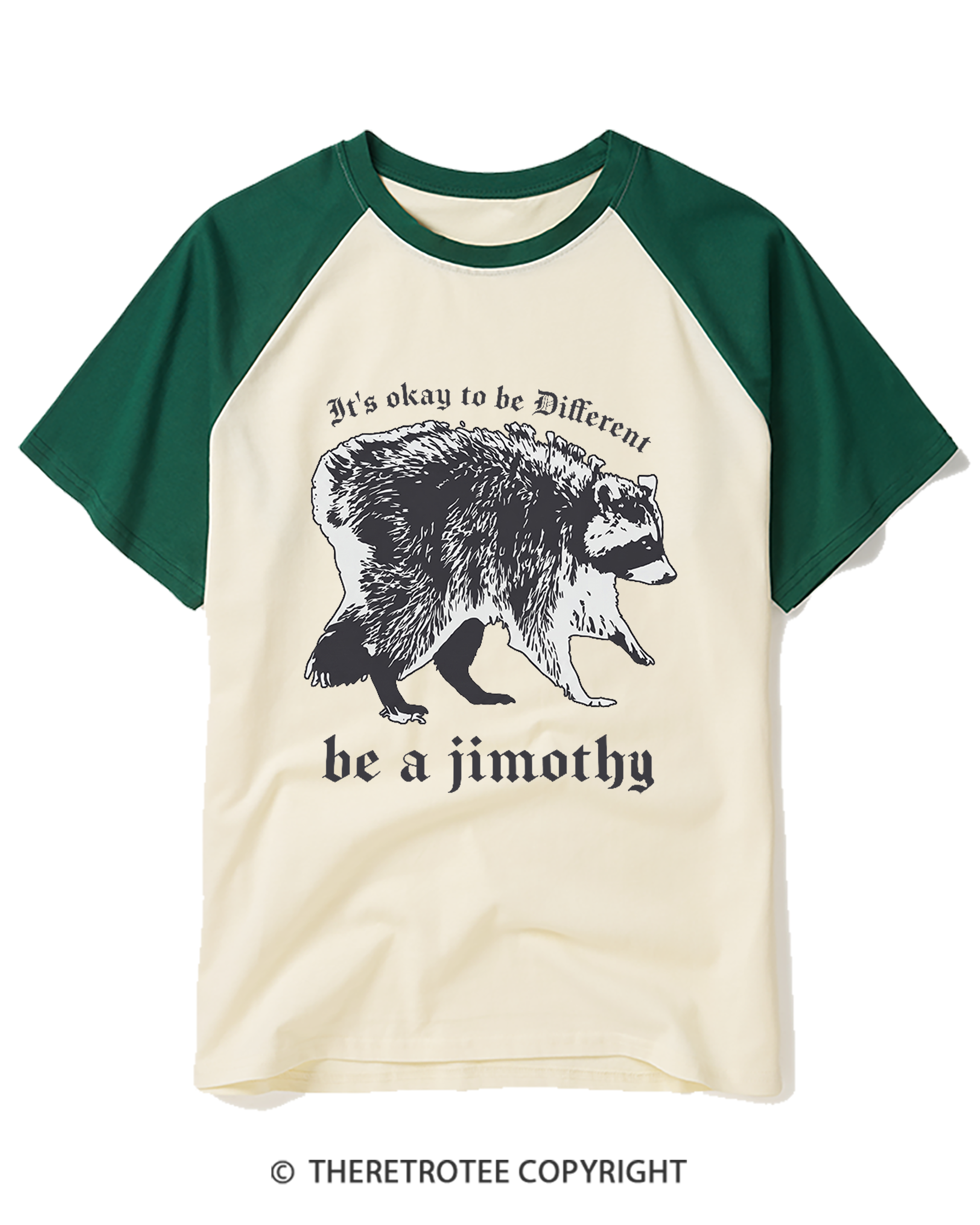 TheRetroTee Short King Jimothy Raglan Baseball T-Shirt