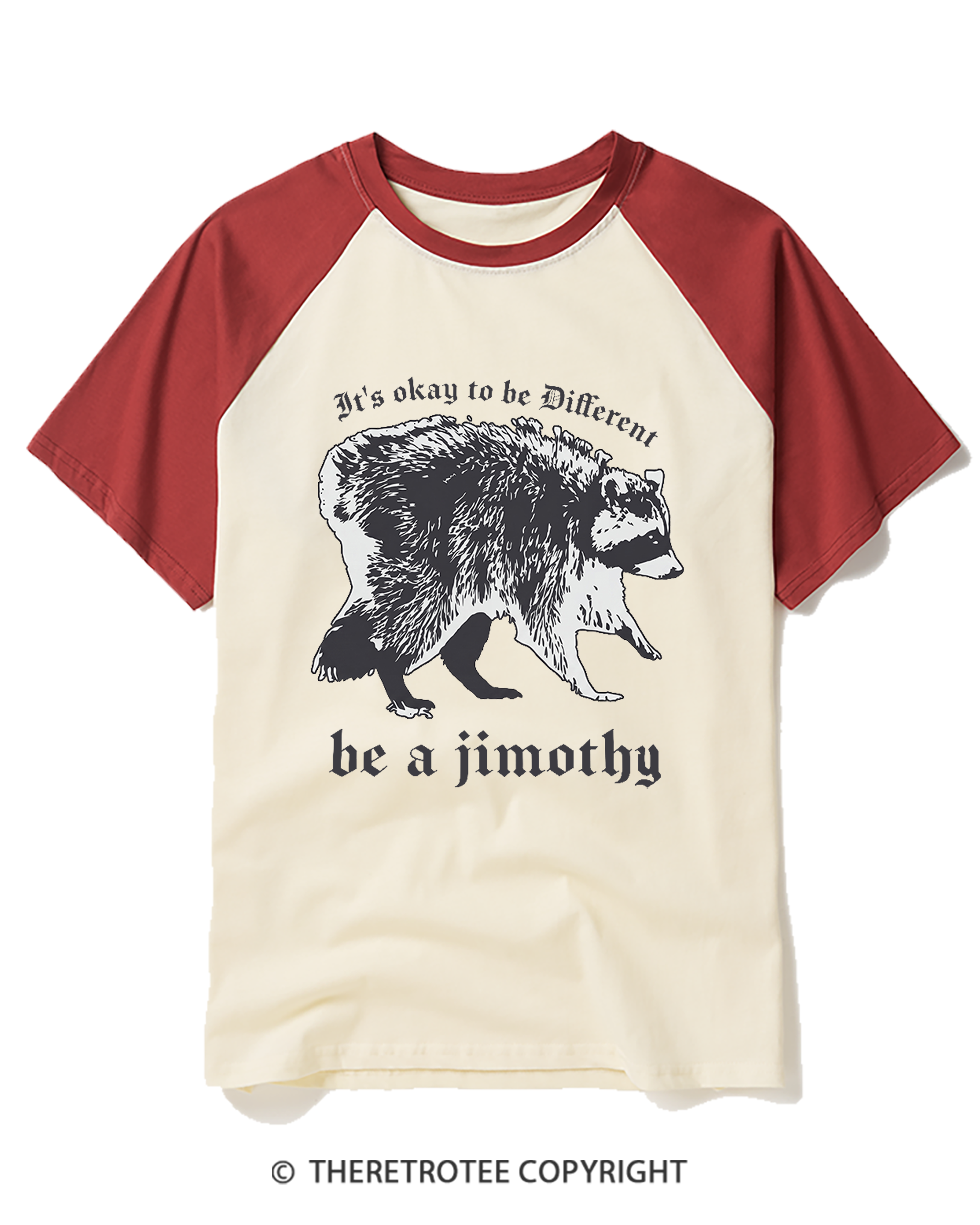 TheRetroTee Short King Jimothy Raglan Baseball T-Shirt