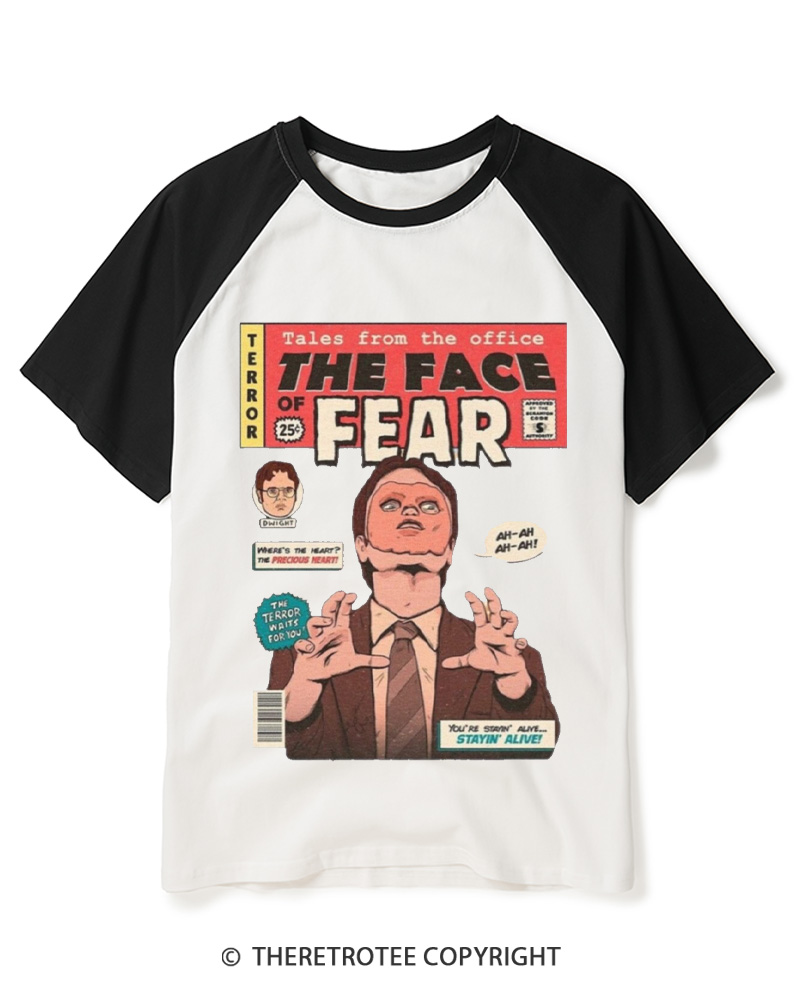 TheRetroTee Tales from the Office 1950s Raglan Baseball T-Shirt