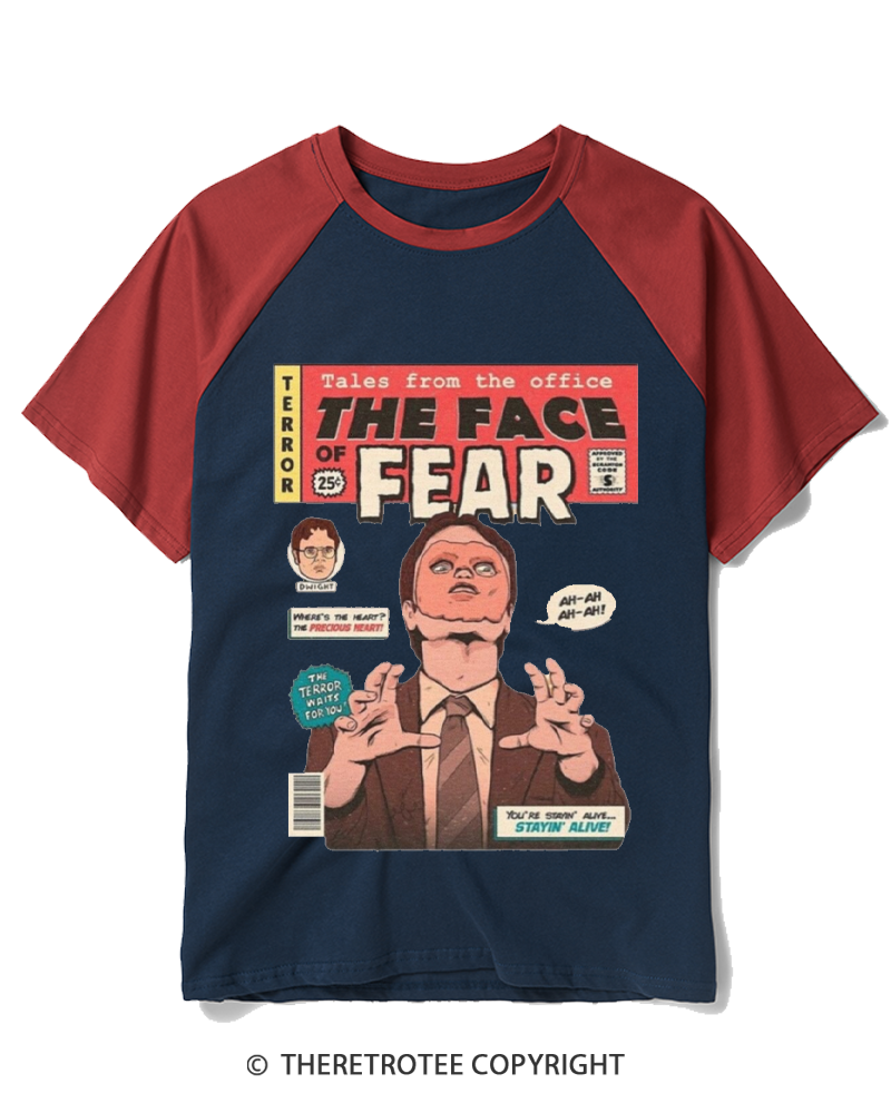 TheRetroTee Tales from the Office 1950s Raglan Baseball T-Shirt