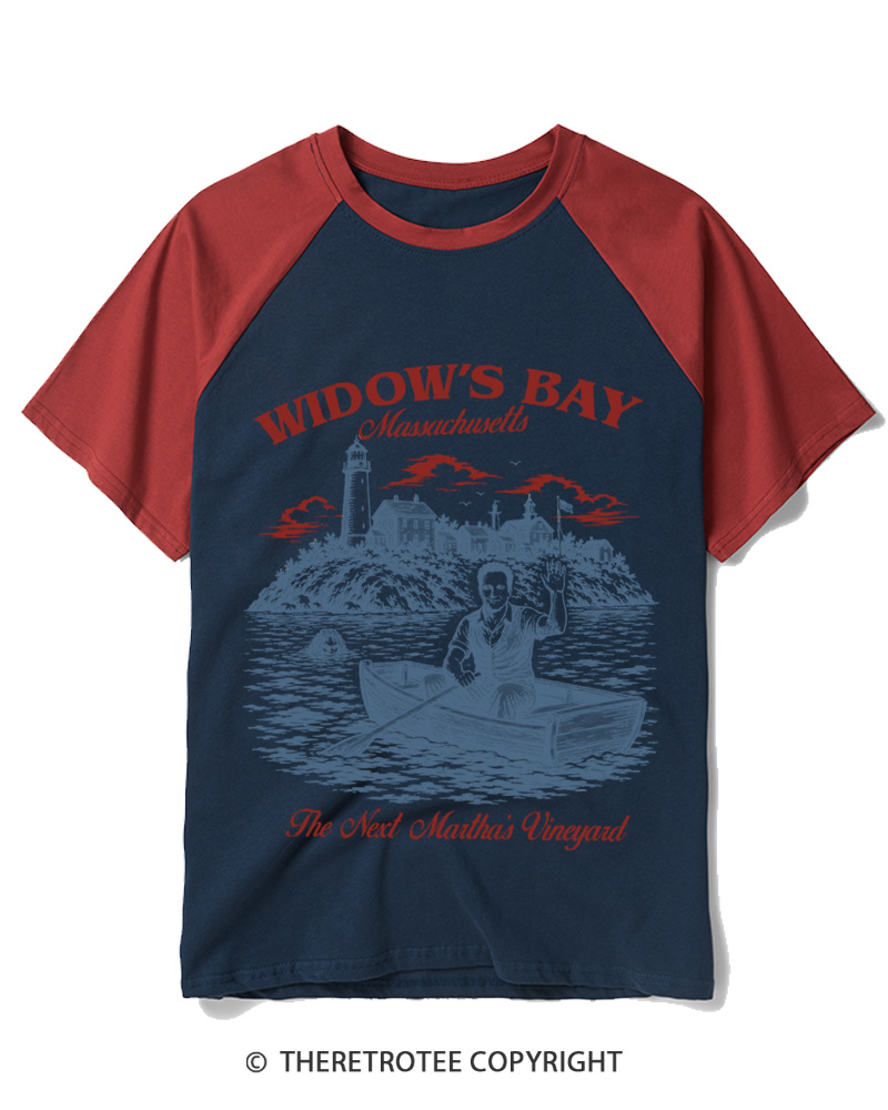 TheRetroTee The Next Martha’s Vineyard 1980s Raglan Baseball T-Shirt