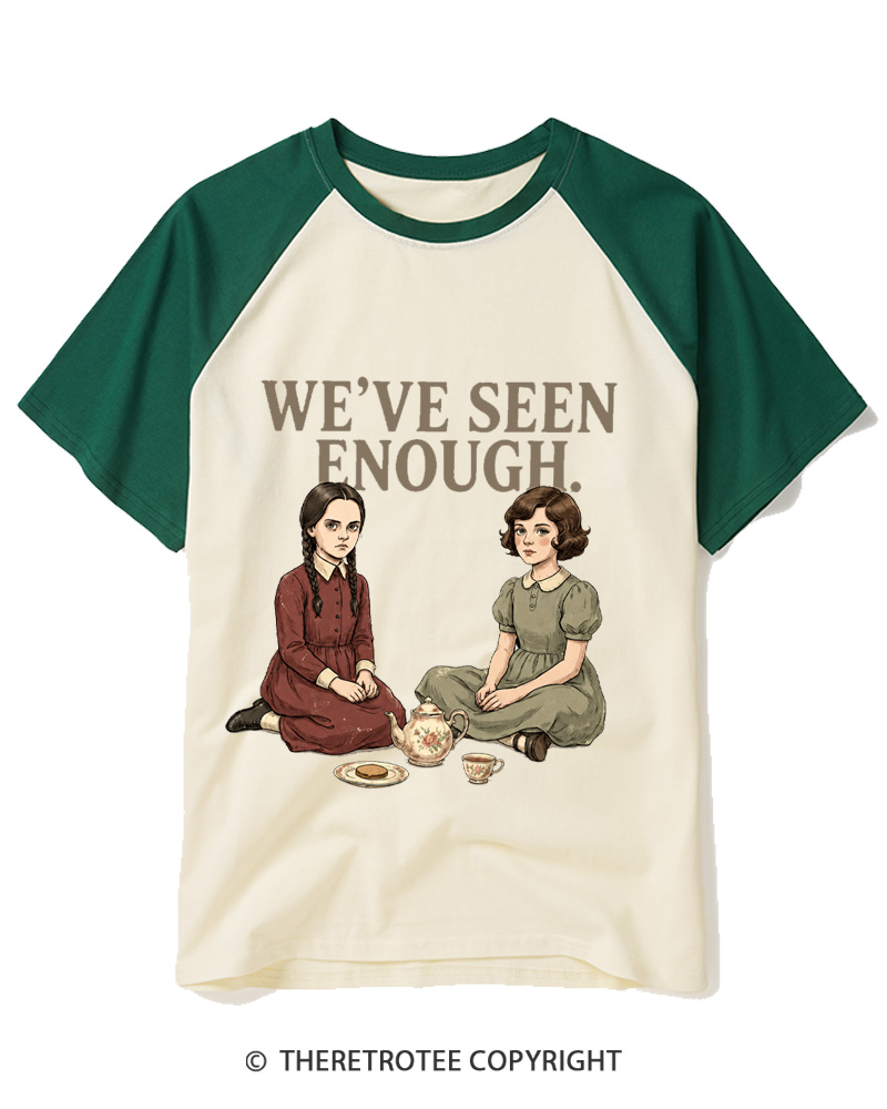 TheRetroTee We’Ve Seen Enough Raglan Baseball T-Shirt