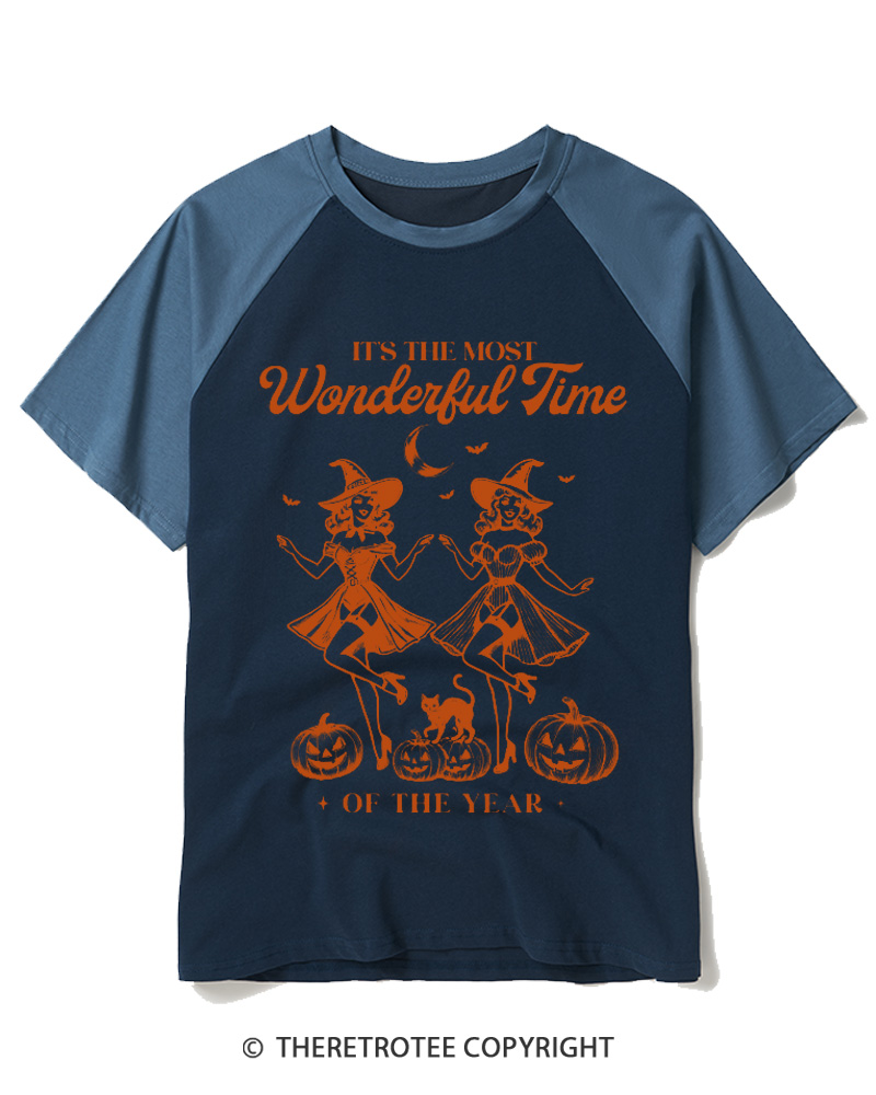 TheRetroTee It's the Most Wonderful Time 1950s Raglan Baseball T-Shirt