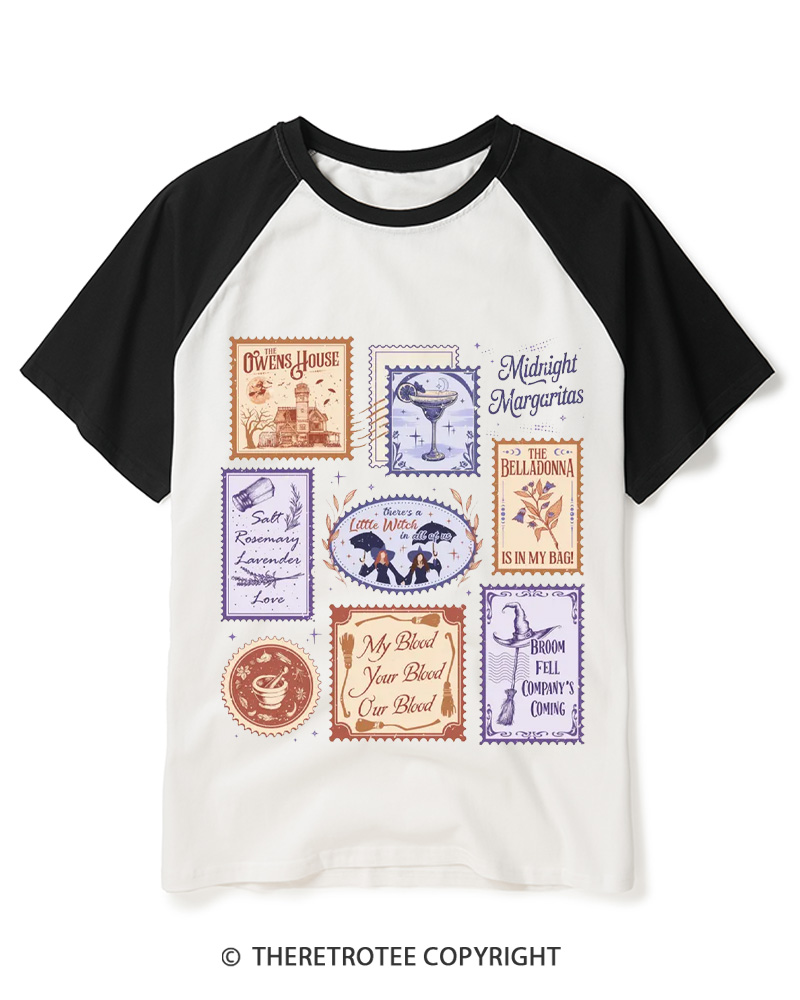 TheRetroTee Midnight Margaritas 1990s Raglan Baseball T-Shirt