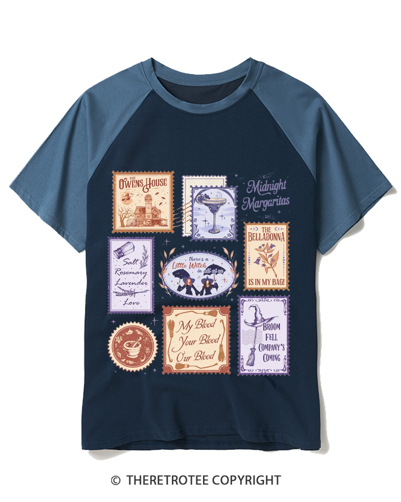 TheRetroTee Midnight Margaritas 1990s Raglan Baseball T-Shirt