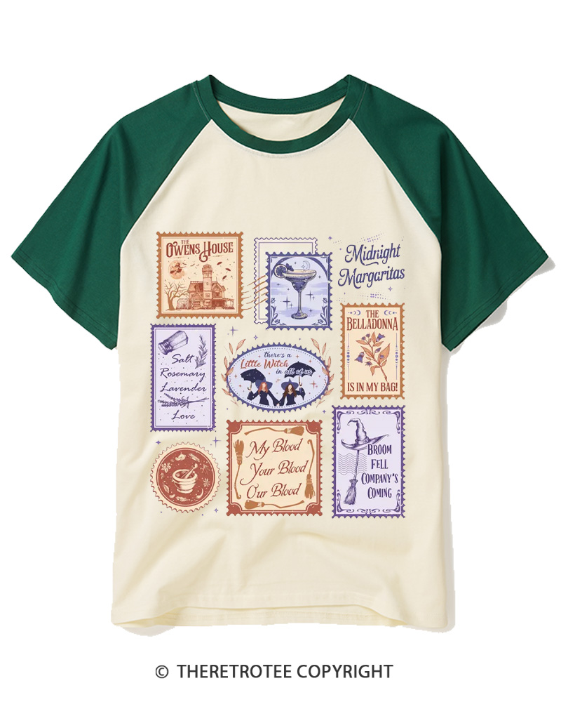 TheRetroTee Midnight Margaritas 1990s Raglan Baseball T-Shirt