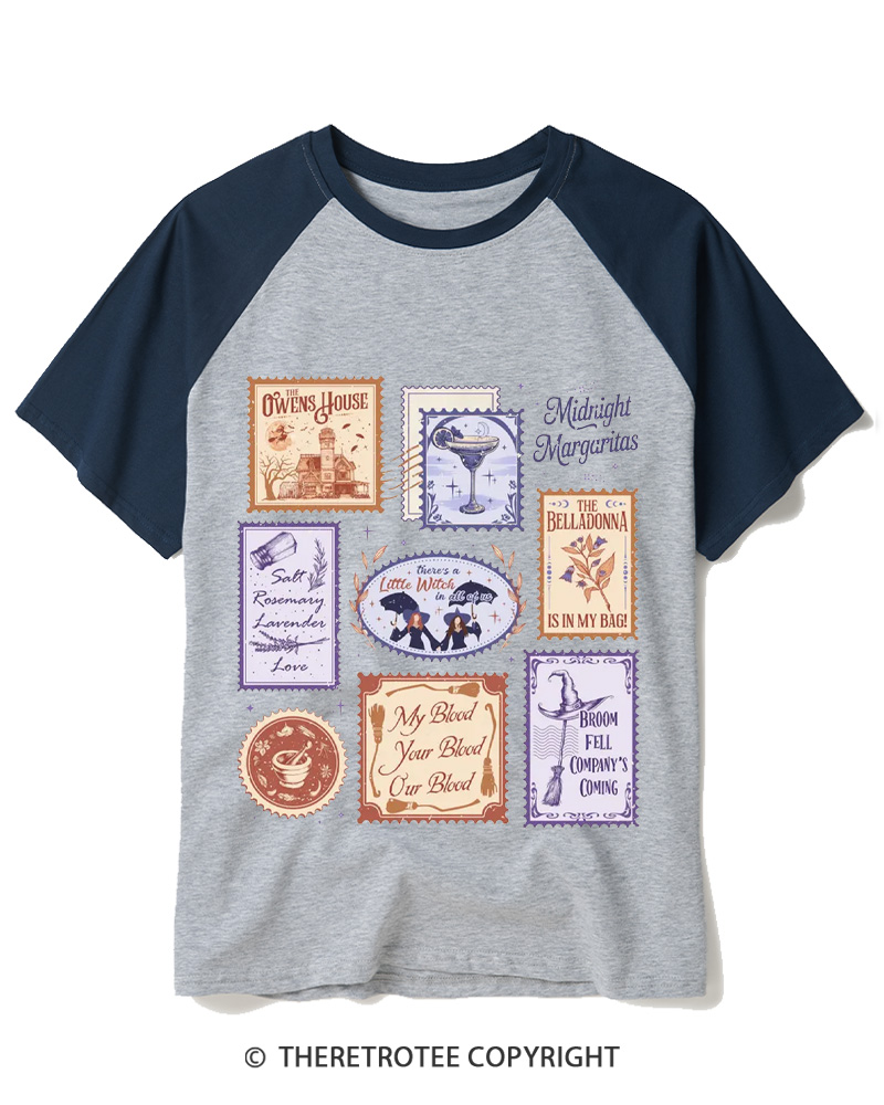 TheRetroTee Midnight Margaritas 1990s Raglan Baseball T-Shirt