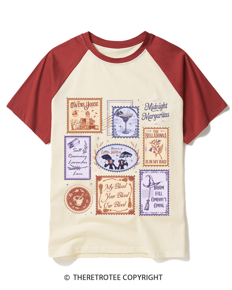 TheRetroTee Midnight Margaritas 1990s Raglan Baseball T-Shirt