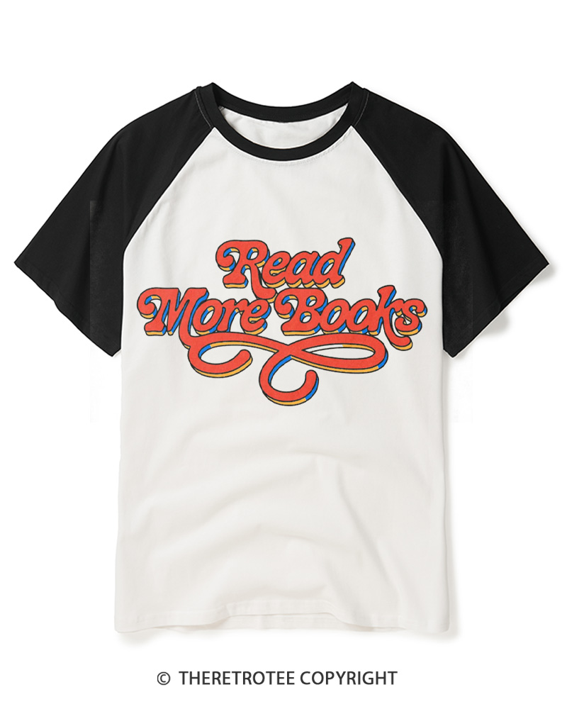 TheRetroTee Read More Books 1980s Raglan Baseball T-Shirt