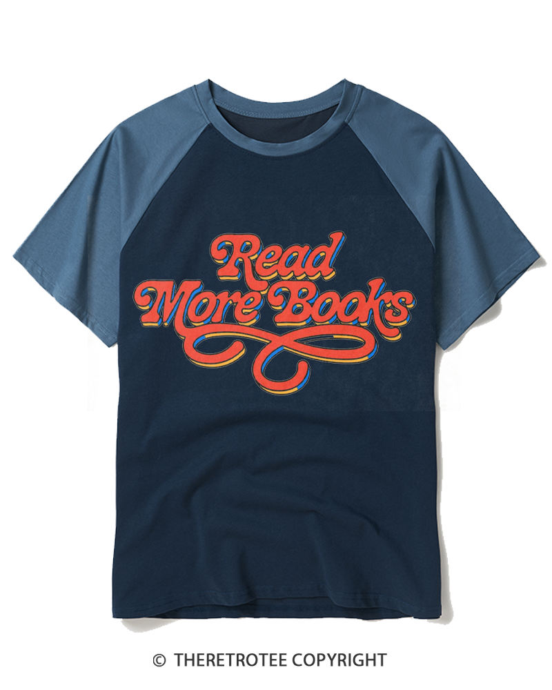 TheRetroTee Read More Books 1980s Raglan Baseball T-Shirt