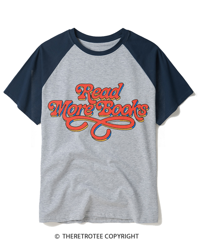 TheRetroTee Read More Books 1980s Raglan Baseball T-Shirt