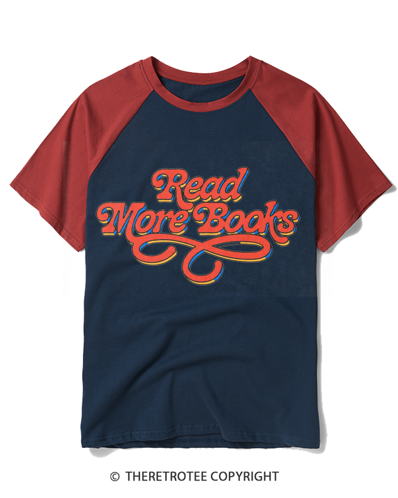 TheRetroTee Read More Books 1980s Raglan Baseball T-Shirt