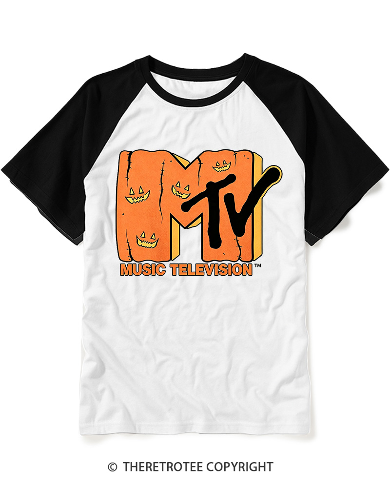 TheRetroTee Music Nostalgia 1990s Raglan Baseball T-Shirt