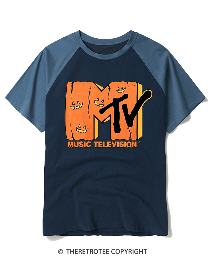 TheRetroTee Music Nostalgia 1990s Raglan Baseball T-Shirt