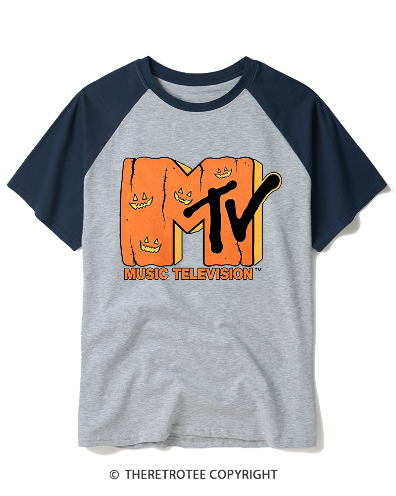 TheRetroTee Music Nostalgia 1990s Raglan Baseball T-Shirt