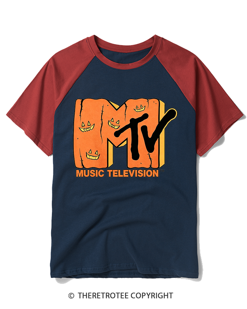 TheRetroTee Music Nostalgia 1990s Raglan Baseball T-Shirt