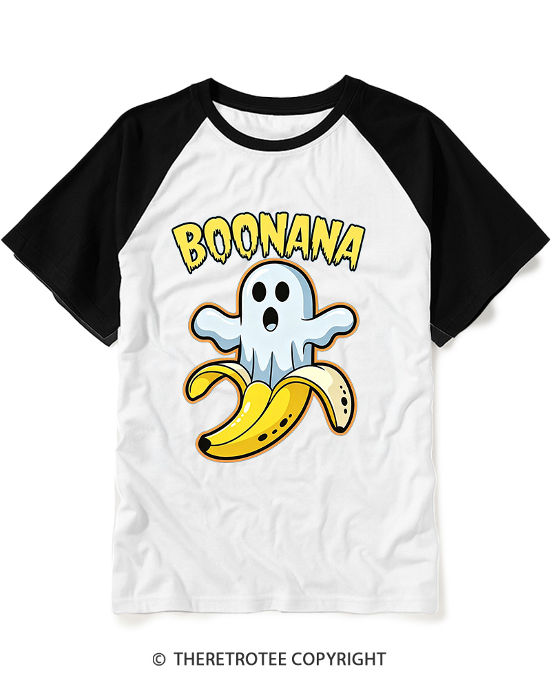 TheRetroTee Boonana 1980s Raglan Baseball T-Shirt