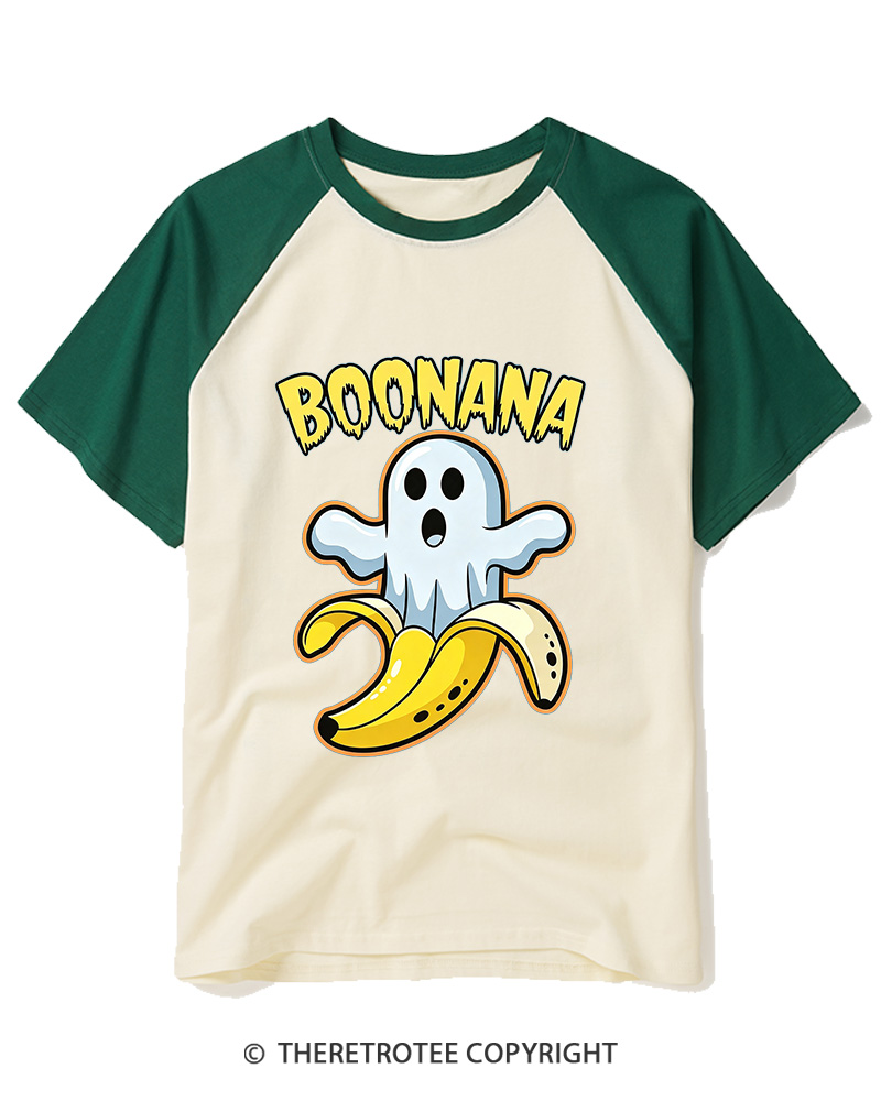 TheRetroTee Boonana 1980s Raglan Baseball T-Shirt