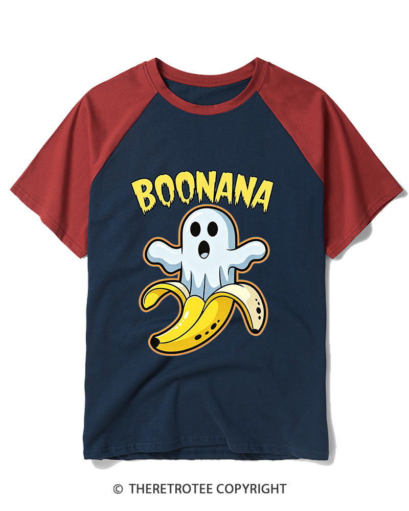 TheRetroTee Boonana 1980s Raglan Baseball T-Shirt