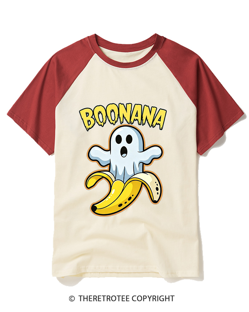 TheRetroTee Boonana 1980s Raglan Baseball T-Shirt