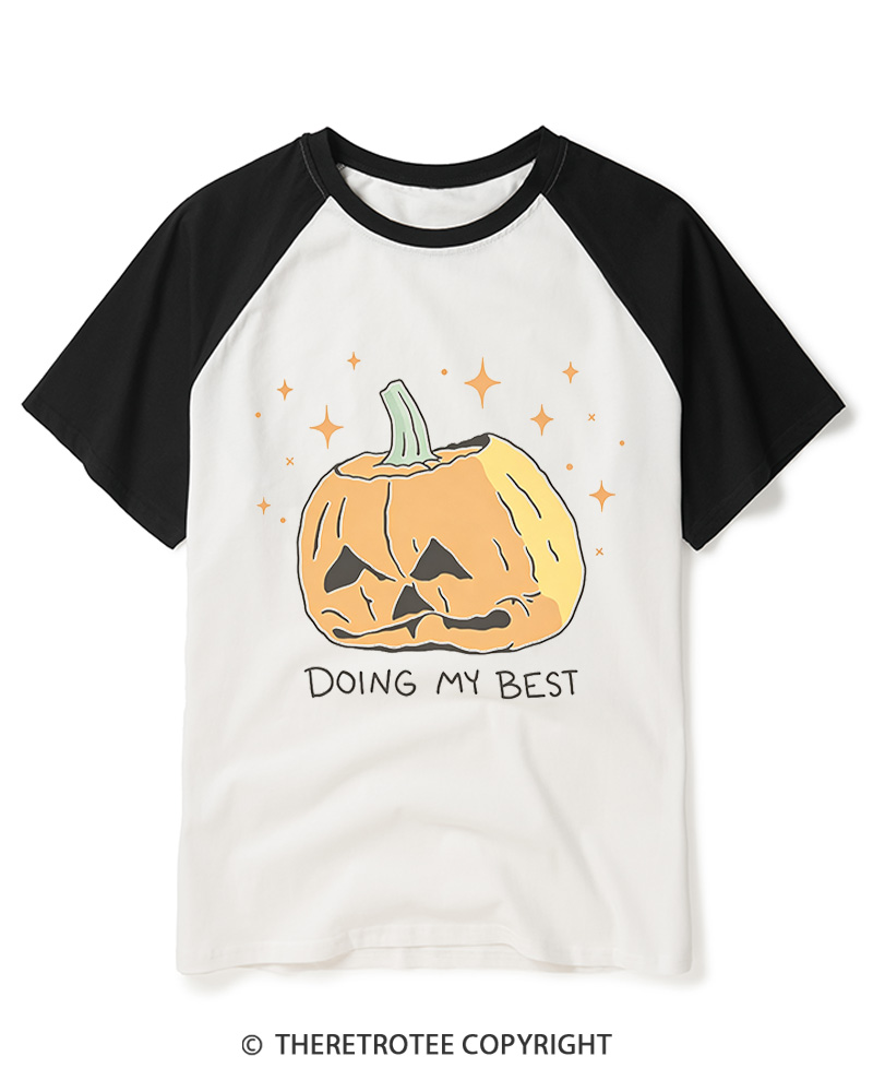 TheRetroTee Doing My Best 1990s Raglan Baseball T-Shirt