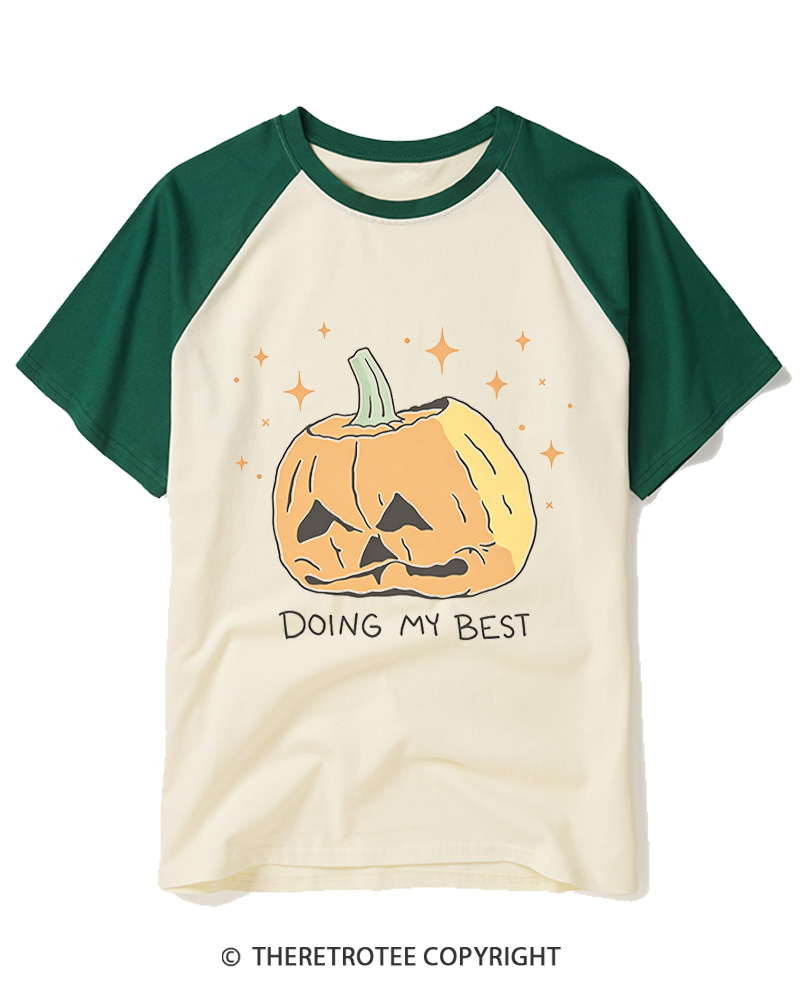 TheRetroTee Doing My Best 1990s Raglan Baseball T-Shirt