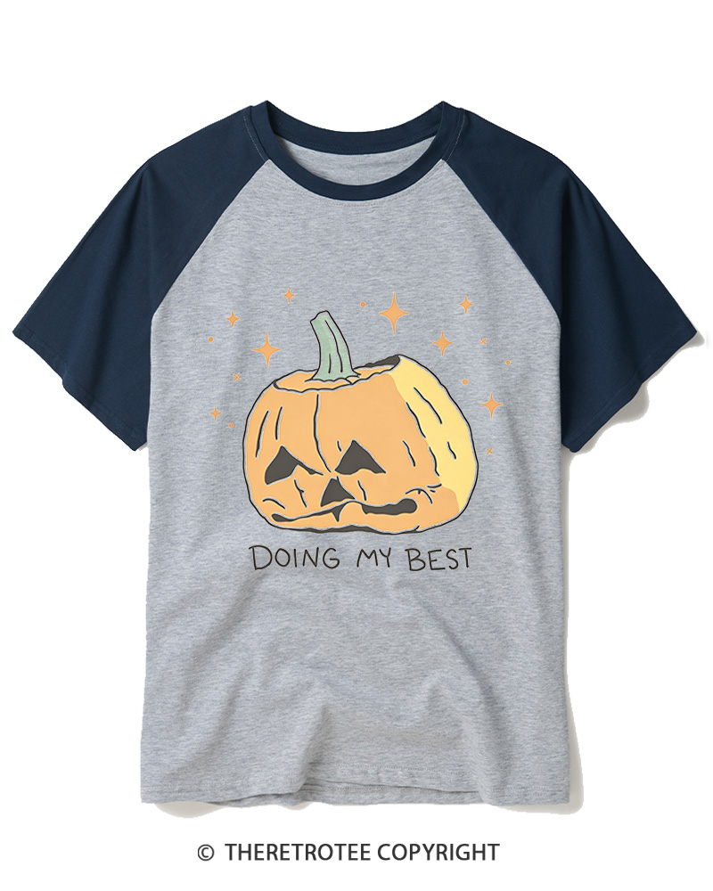 TheRetroTee Doing My Best 1990s Raglan Baseball T-Shirt