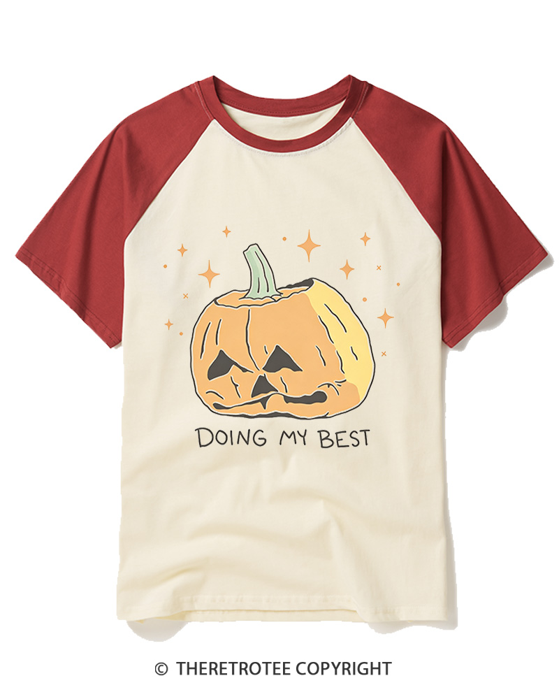 TheRetroTee Doing My Best 1990s Raglan Baseball T-Shirt