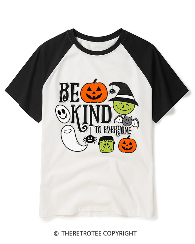 TheRetroTee Halloween Monster 1970s Raglan Baseball T-Shirt