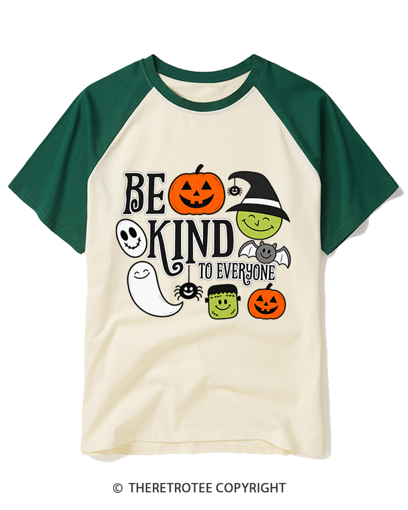 TheRetroTee Halloween Monster 1970s Raglan Baseball T-Shirt