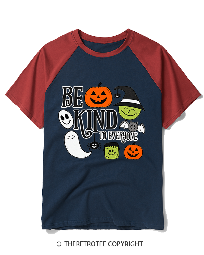 TheRetroTee Halloween Monster 1970s Raglan Baseball T-Shirt
