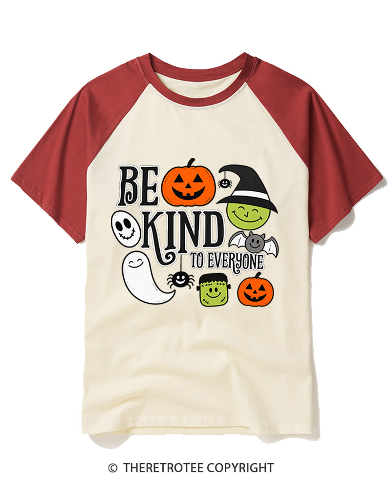 TheRetroTee Halloween Monster 1970s Raglan Baseball T-Shirt
