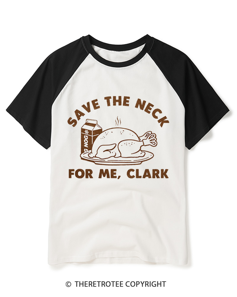 TheRetroTee Funny Thanksgiving 1980s Raglan Baseball T-Shirt