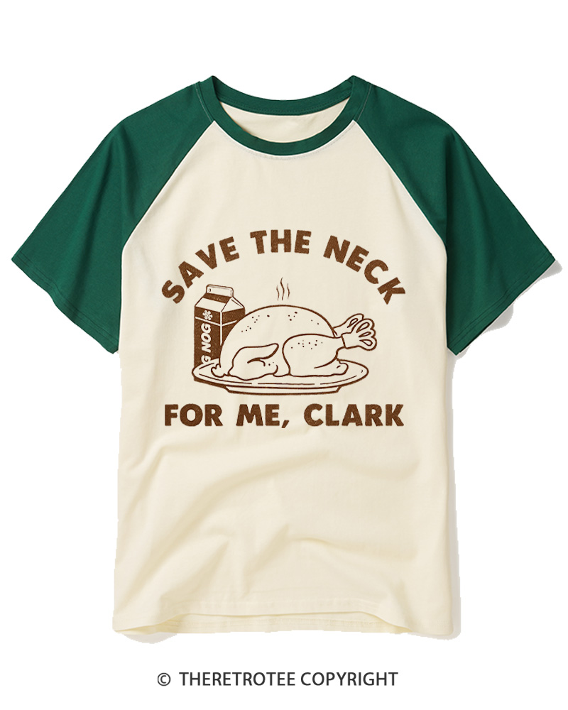 TheRetroTee Funny Thanksgiving 1980s Raglan Baseball T-Shirt