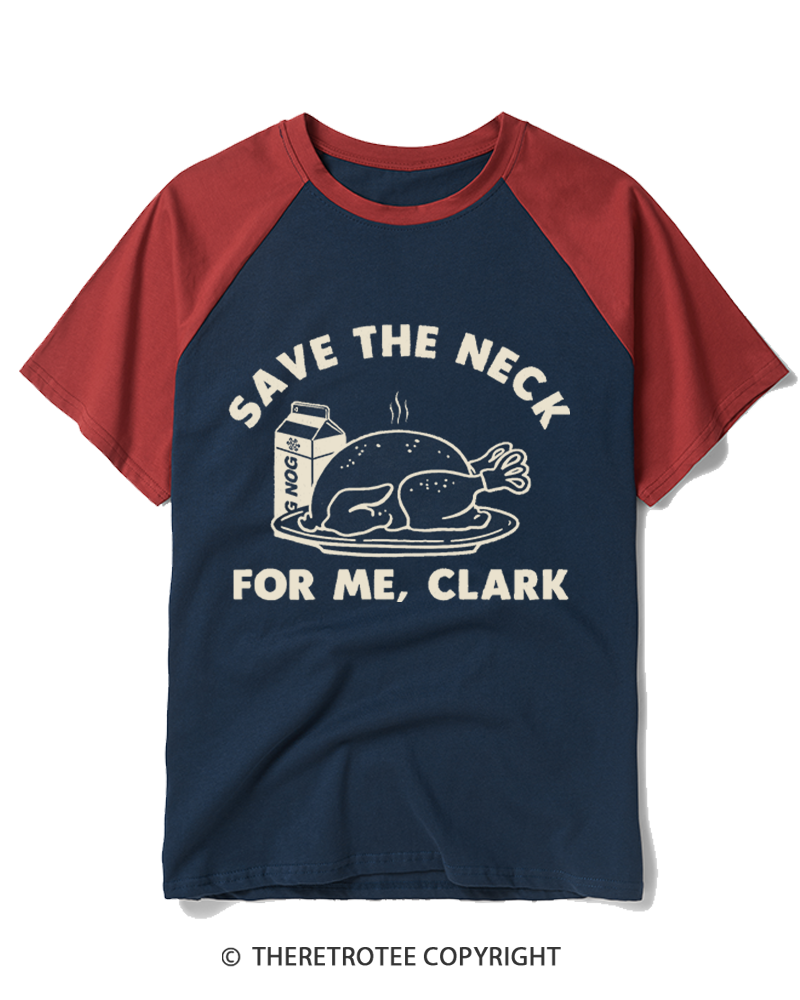 TheRetroTee Funny Thanksgiving 1980s Raglan Baseball T-Shirt