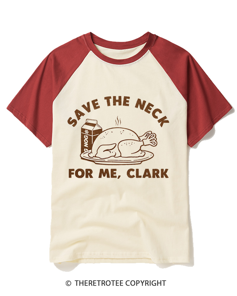 TheRetroTee Funny Thanksgiving 1980s Raglan Baseball T-Shirt