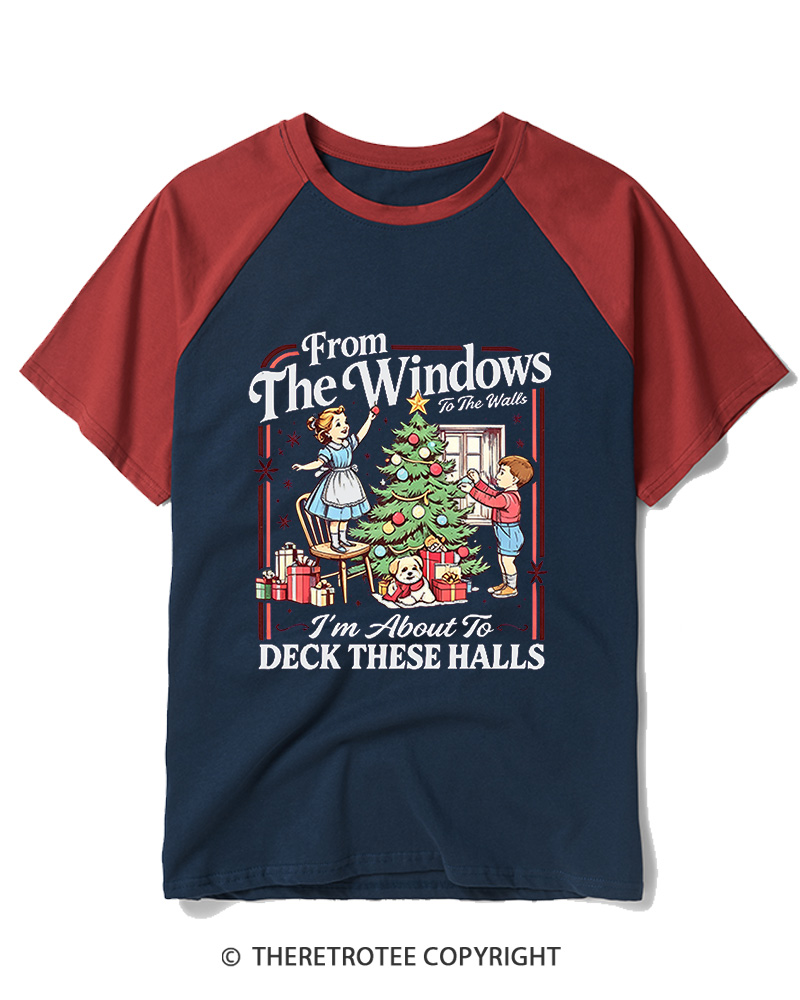 TheRetroTee From The Windows to the Walls 1960s Raglan Baseball T-Shirt