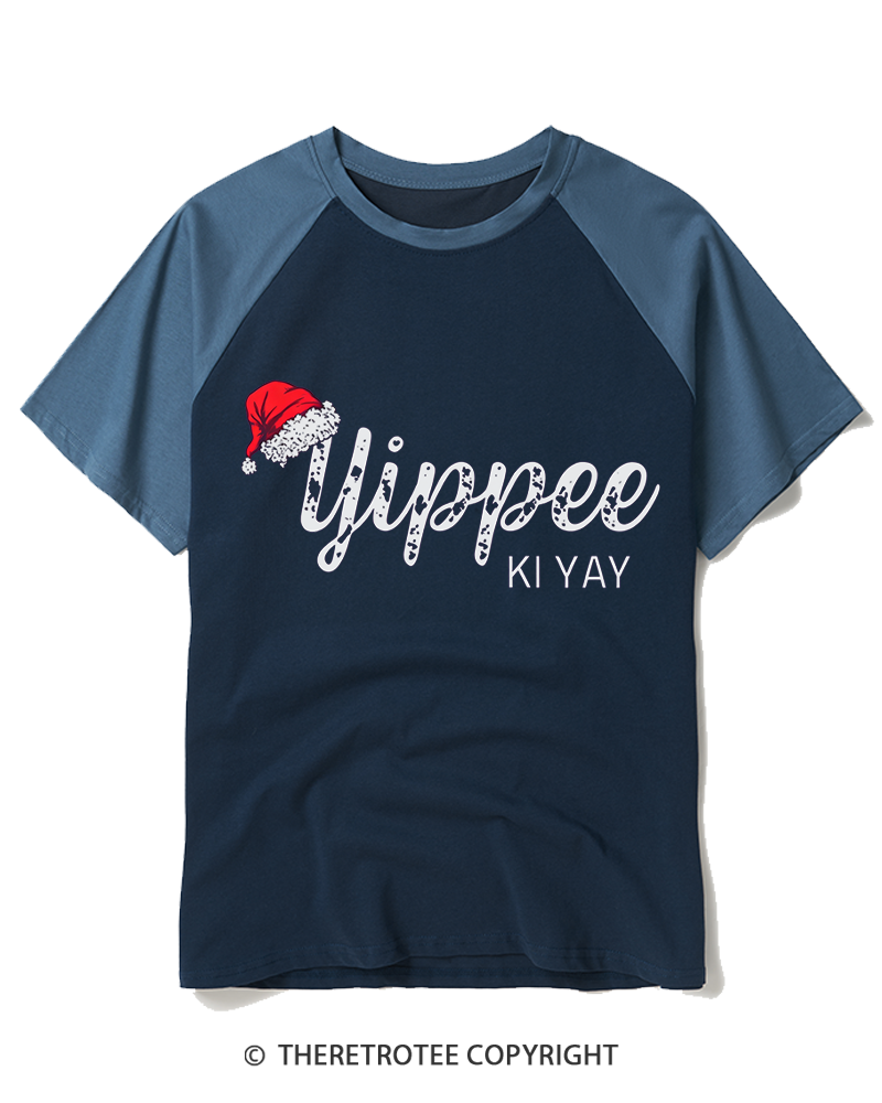 TheRetroTee Yippee Ki Yay 1980s Raglan Baseball T-Shirt