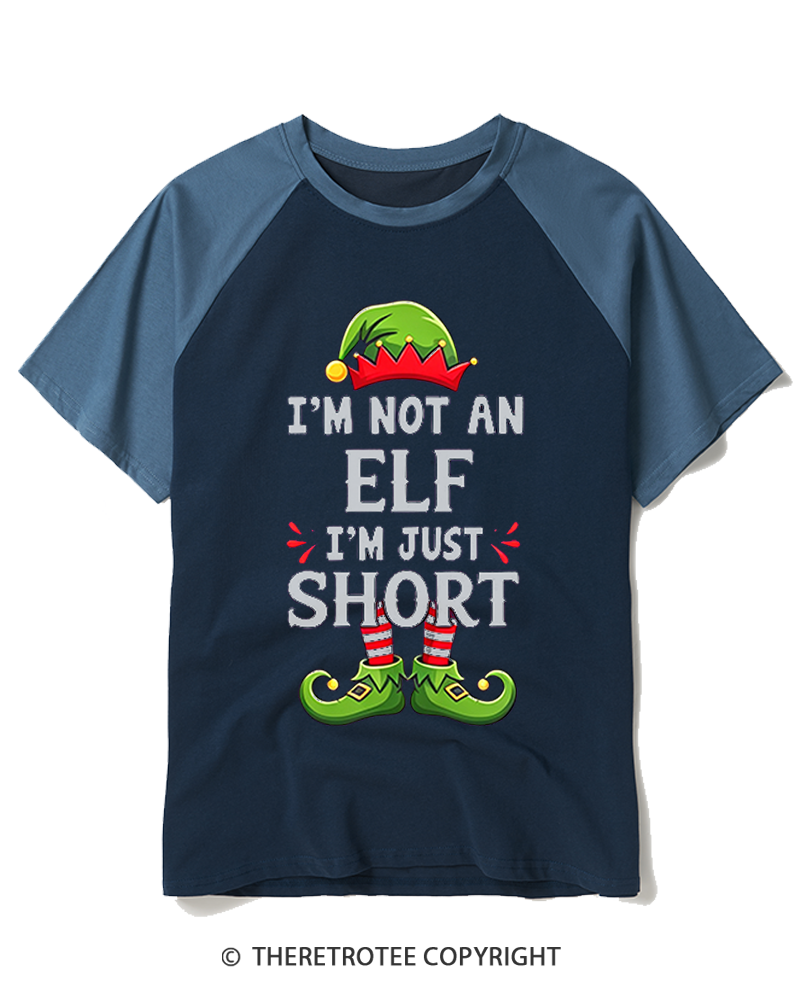 TheRetroTee I’m Just Short - Raglan Baseball T-Shirt