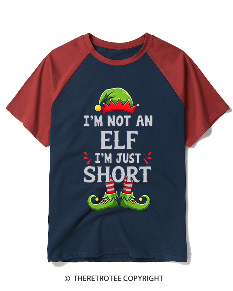 TheRetroTee I’m Just Short - Raglan Baseball T-Shirt