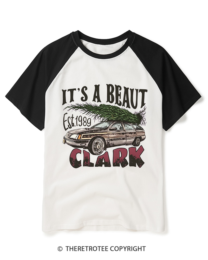 TheRetroTee It’s A Beaut Clark 1980s Raglan Baseball T-Shirt
