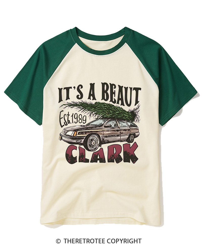 TheRetroTee It’s A Beaut Clark 1980s Raglan Baseball T-Shirt