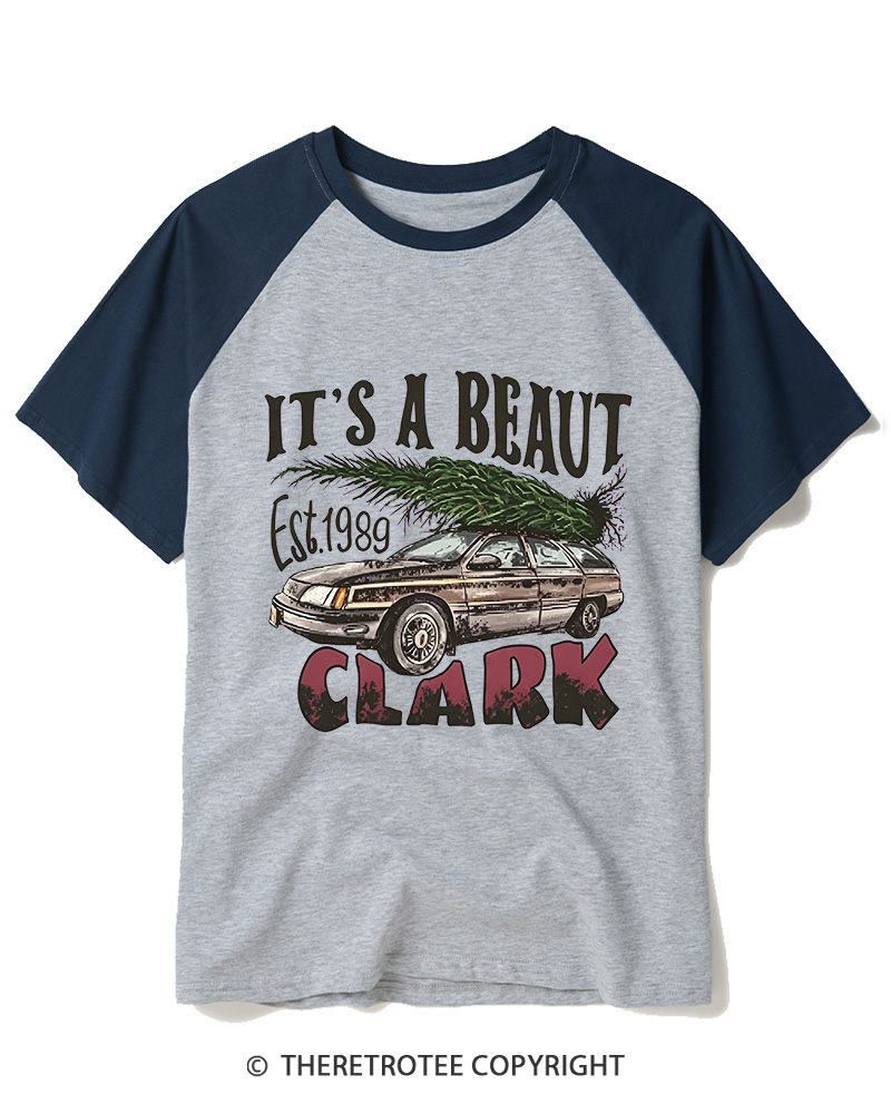TheRetroTee It’s A Beaut Clark 1980s Raglan Baseball T-Shirt