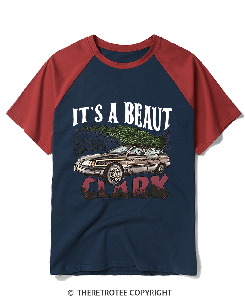 TheRetroTee It’s A Beaut Clark 1980s Raglan Baseball T-Shirt