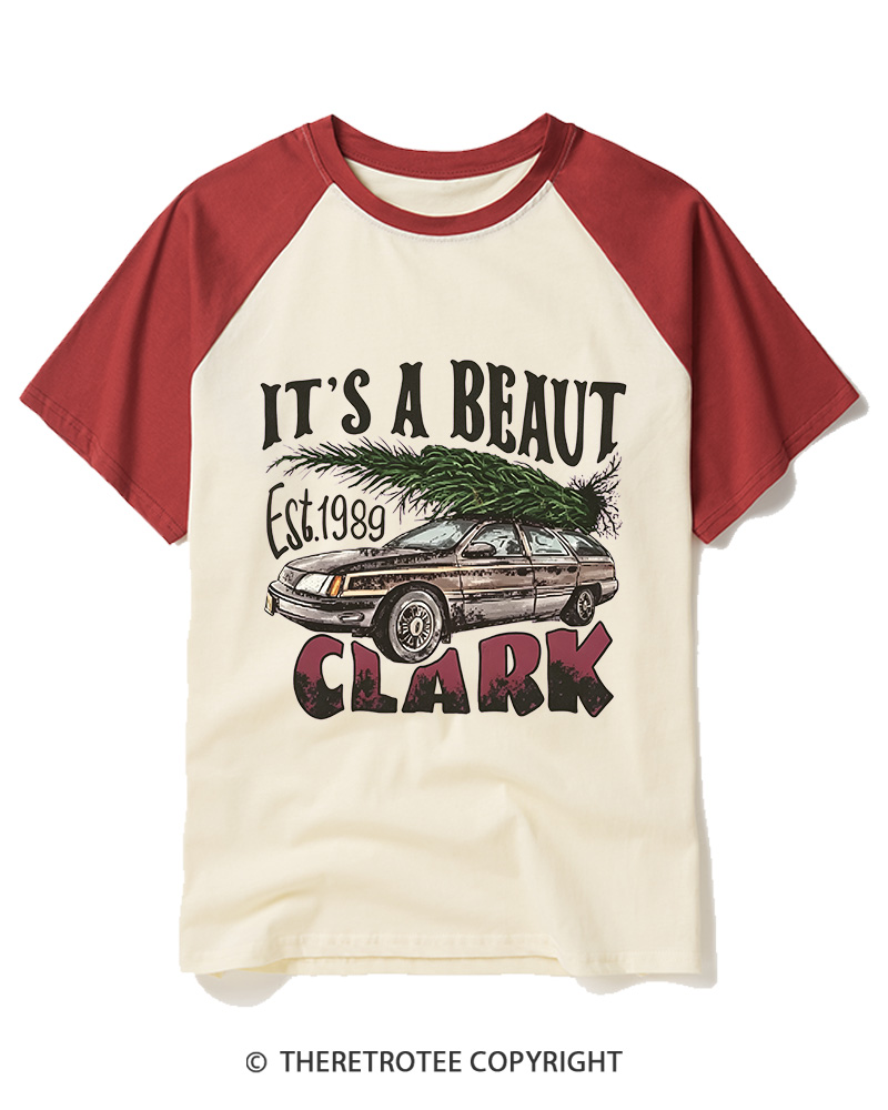 TheRetroTee It’s A Beaut Clark 1980s Raglan Baseball T-Shirt
